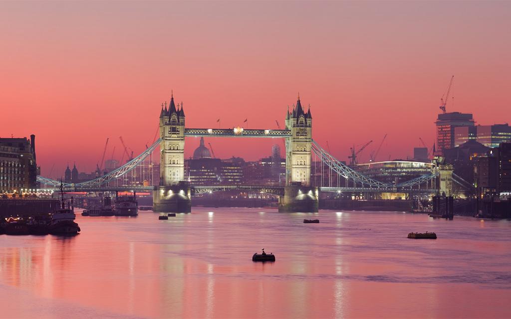 Tower Bridge & Skyline - London, England