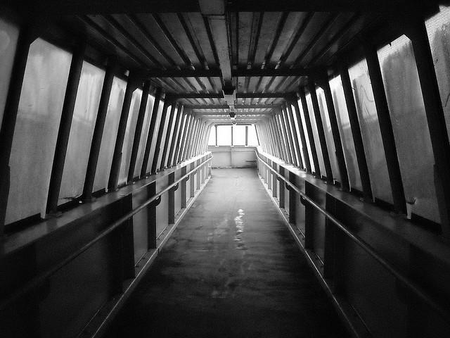 What a lovely, grim footbridge